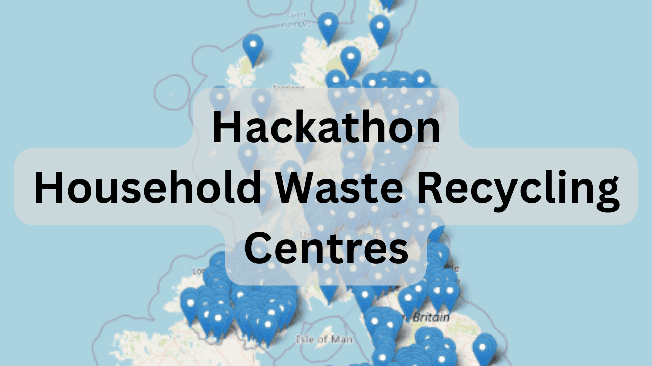 Hackathon plotting household waste recycling centres
