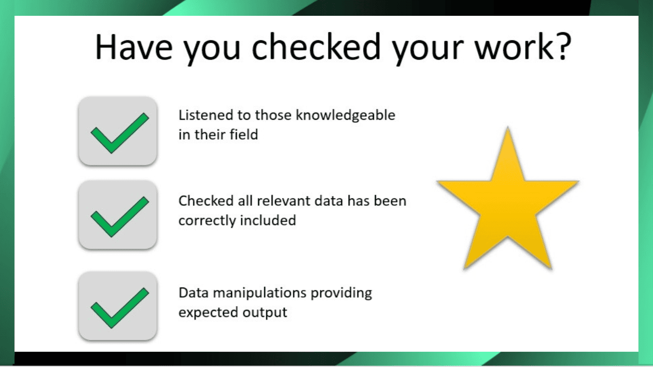 Have you checked your work